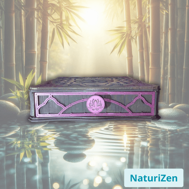 Coffret Équilibre Chakras - Boîte en Bois Gravée OM + livre + 7 pierres naturelles certifiées et un pochon
