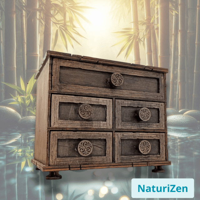 Boîte en bois sculpté - Un écrin raffiné pour vos trésors précieux.