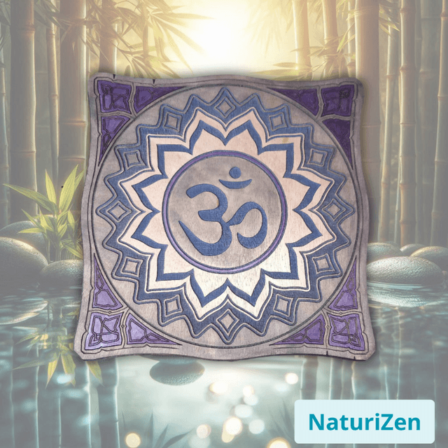 Coffret Équilibre Chakras - Boîte en Bois Gravée OM + livre + 7 pierres naturelles certifiées et un pochon