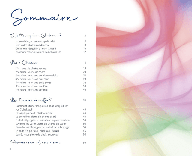 Coffret Équilibre Chakras - Boîte en Bois Gravée OM + livre + 7 pierres naturelles certifiées et un pochon
