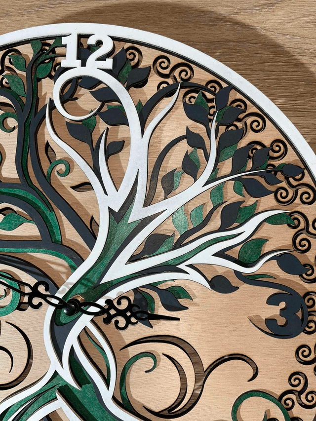 🌳 Horloge Murale Arbre de Vie en Bois – Le Temps au Rythme de la Nature 🕰️