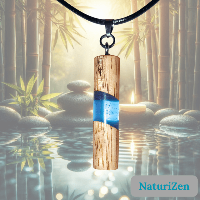 Pendentif PrismAura bleu